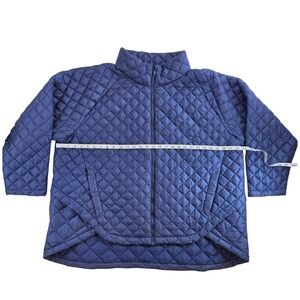 Athleta Women Plus Size 3XL Argyle Quilted lightweight Puffer Jacket Coat Zip Up